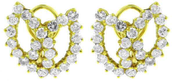 14KT YELLOW GOLD DIAMOND EARRINGS