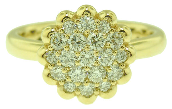 18KT YELLOW GOLD DIAMOND RING